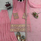 Embroidered Faux Georgette Sharara Suit Set with Dupatta
