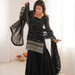 Embroidered Faux Georgette Sharara Suit Set with Dupatta