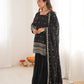 Embroidered Faux Georgette Sharara Suit Set with Dupatta
