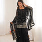 Embroidered Faux Georgette Sharara Suit Set with Dupatta