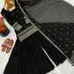 Embroidered Faux Georgette Sharara Suit Set with Dupatta