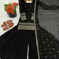 Embroidered Faux Georgette Sharara Suit Set with Dupatta