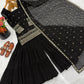 Embroidered Faux Georgette Sharara Suit Set with Dupatta