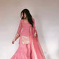 Embroidered Faux Georgette Sharara Suit Set with Dupatta