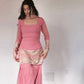 Embroidered Faux Georgette Sharara Suit Set with Dupatta