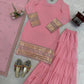 Embroidered Faux Georgette Sharara Suit Set with Dupatta