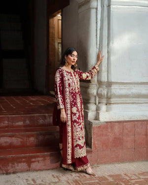 Embroidered Faux Georgette Suit Set