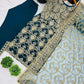 Embroidered Faux Georgette Suit Set with Dupatta