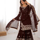 Embroidered Faux Georgette Suit Set with Dupatta