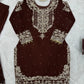 Embroidered Faux Georgette Suit Set with Dupatta
