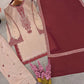 Embroidered Faux Georgette Suit Set with Dupatta