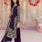 Embroidered Faux Georgette Suit Set with Dupatta