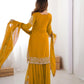 Embroidered Faux Georgette Suit Set with Dupatta