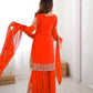 Embroidered Faux Georgette Suit Set with Dupatta