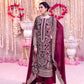 Embroidered Faux Georgette Suit Set with Dupatta