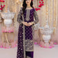 Embroidered Faux Georgette Suit Set with Dupatta