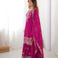 Embroidered Faux Georgette Suit Set with Dupatta
