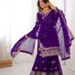 Embroidered Faux Georgette Suit Set with Dupatta