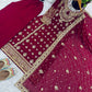 Embroidered Faux Georgette Suit Set with Dupatta