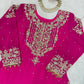 Embroidered Faux Georgette Suit Set with Dupatta