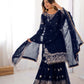 Embroidered Faux Georgette Suit Set with Dupatta