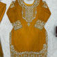 Embroidered Faux Georgette Suit Set with Dupatta