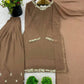 Embroidered Faux Georgette Suit Set with Dupatta