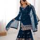Embroidered Faux Georgette Suit Set with Dupatta