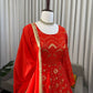 Embroidered Faux Georgette Wedding Anarkali Set