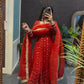 Embroidered Faux Georgette Wedding Anarkali Set