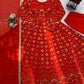 Embroidered Faux Georgette Wedding Anarkali Set