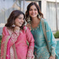 Embroidered Fendi Crush Kurti Sharara Set with Dupatta
