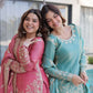 Embroidered Fendi Crush Kurti Sharara Set with Dupatta