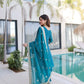 Embroidered Fendi Silk Kurta Pant Set with Dupatta