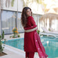 Embroidered Fendi Silk Kurta Pant Set with Dupatta