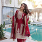 Embroidered Fendi Silk Kurta Pant Set with Dupatta