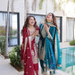 Embroidered Fendi Silk Kurta Pant Set with Dupatta