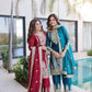 Embroidered Fendi Silk Kurta Pant Set with Dupatta