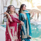 Embroidered Fendi Silk Kurta Pant Set with Dupatta