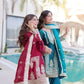 Embroidered Fendi Silk Kurta Pant Set with Dupatta