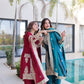 Embroidered Fendi Silk Kurta Pant Set with Dupatta