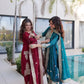 Embroidered Fendi Silk Kurta Pant Set with Dupatta