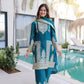 Embroidered Fendi Silk Kurta Pant Set with Dupatta