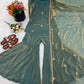 Embroidered Fendi Silk Sharara Set with Dupatta