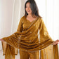 Embroidered Fendi Silk Sharara Set with Dupatta