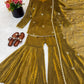 Embroidered Fendi Silk Sharara Set with Dupatta