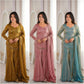Embroidered Fendi Silk Sharara Set with Dupatta
