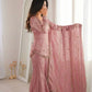 Embroidered Fendi Silk Sharara Set with Dupatta