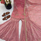 Embroidered Fendi Silk Sharara Set with Dupatta