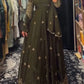 Embroidered Fendy Silk Anarkali Set with Dupatta